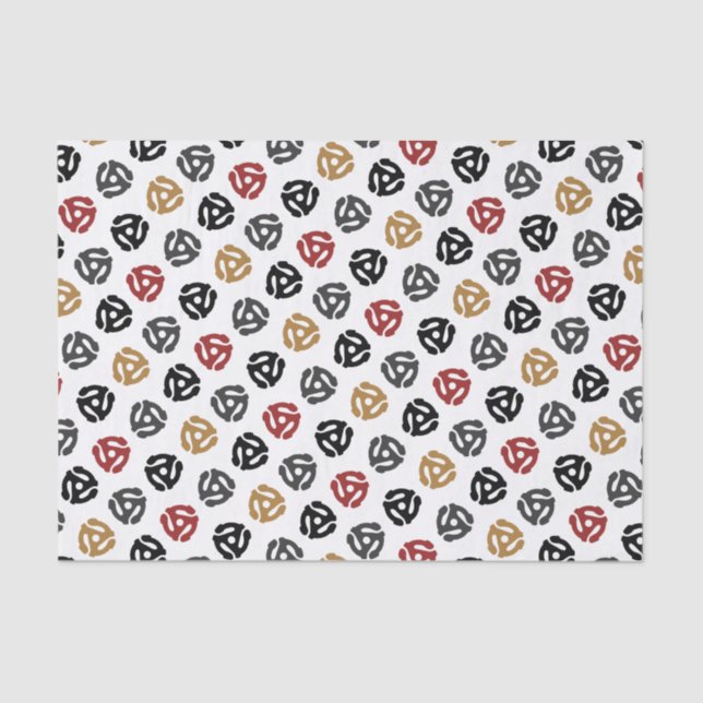 45 RPM Vinyl Record Adapter Tissue Paper – Retro M (Front)