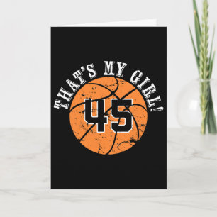 45 Sketll Player That's My Girl Cheer Mom Dad Team Card