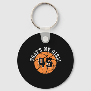 45 Sketll Player That's My Girl Cheer Mom Dad Team Key Ring