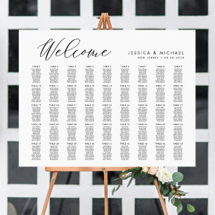 45 Tables Large Welcome Seating Chart Plan