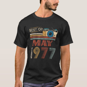 45 Vintage Birthday Gifts 45 Year Old Best Of May T-Shirt