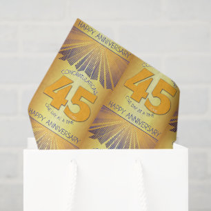 45 Year   Golden Ray 12 Step Anniversary Tissue Pa Paper