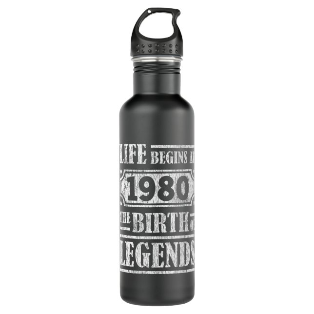 45 Year Old 1980 Birth Of Legend 45th Birthday 710 Ml Water Bottle (Front)
