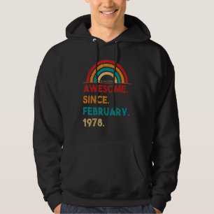 45 Year Old Awesome Since February 1978 45th Birt Hoodie