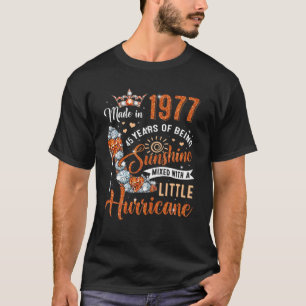 45 Year Old Made In 1977 Birthday Queen Diamond He T-Shirt