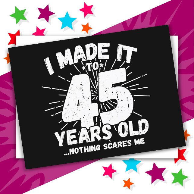 45 Year Old Sarcastic Meme Funny 45th Birthday Postcard (Creator Uploaded)