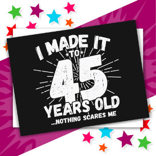 45 Year Old Sarcastic Meme Funny 45th Birthday Postcard