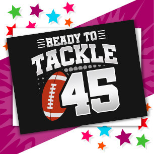 45 Year Old Tackle Football Party 45th Birthday Postcard