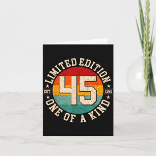 45 year old vintage 1981 limited edition 45th card