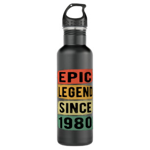 45 Years Old Bday 1980 Epic Legend 45th Birthday 710 Ml Water Bottle