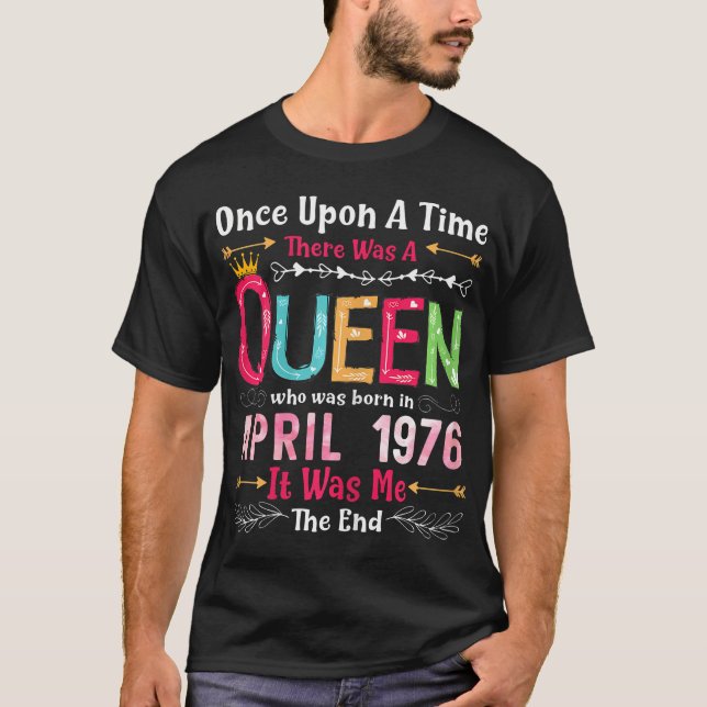 45 Years Old Birthday Girls 45Th Birthday Queen T-Shirt (Front)