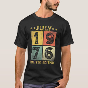 45 Years Old Vintage July 1976 45th Birthday T-Shirt