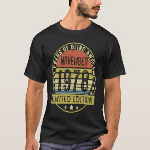 45 Years Old  Vintage November 1978 45th Birthday T-Shirt