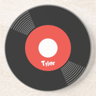 45s Record Coaster (Red) CUSTOMIZABLE