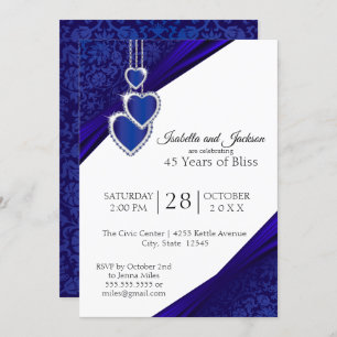 45th / 65th Sapphire Anniversary Design Invitation