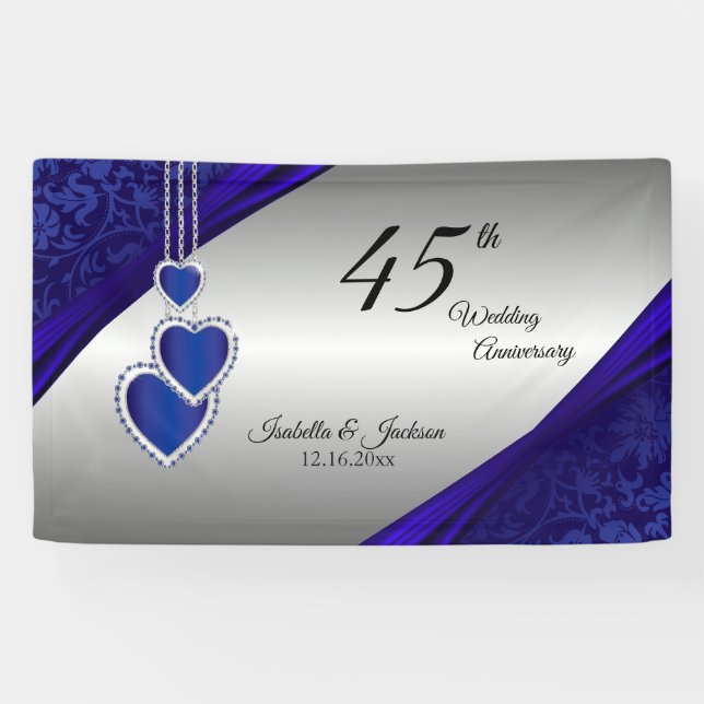 45th / 65th Sapphire Silver Anniversary Design Banner (Horizontal)