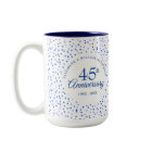 45th 65th Wedding Anniversary Hearts Confetti