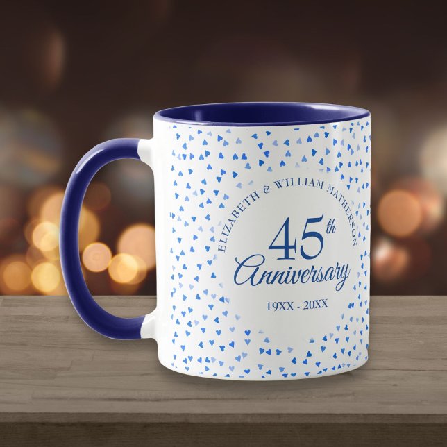 45th 65th Wedding Anniversary Love Hearts Confetti Mug (45th 65th Wedding Anniversary Love Hearts Confetti Mug)