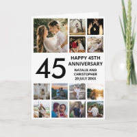 45th Anniversary 13 Photo Collage Black and White