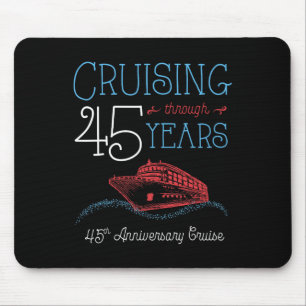 45th Anniversary Cruise T Shirt His And Hers Match Mouse Pad