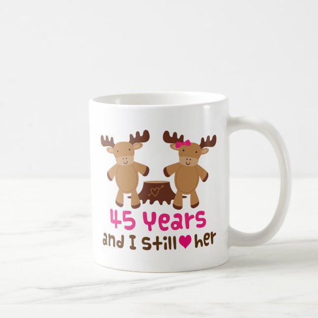 45th Anniversary Gift For Him Coffee Mug (Right)