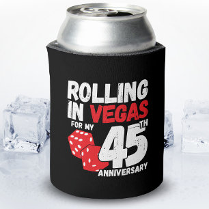 45th Anniversary Married 45 Years Las Vegas Trip Can Cooler