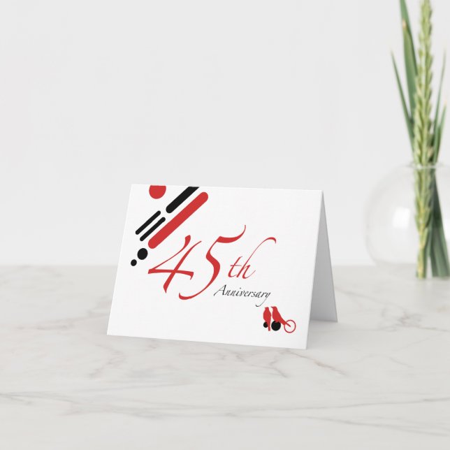 45th Anniversary (mod birds) Card (Front)