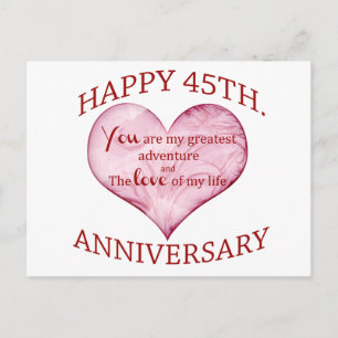 45th. Anniversary Postcard