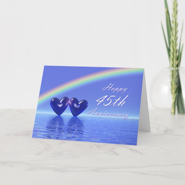 45th Anniversary Sapphire Hearts Card (Front)