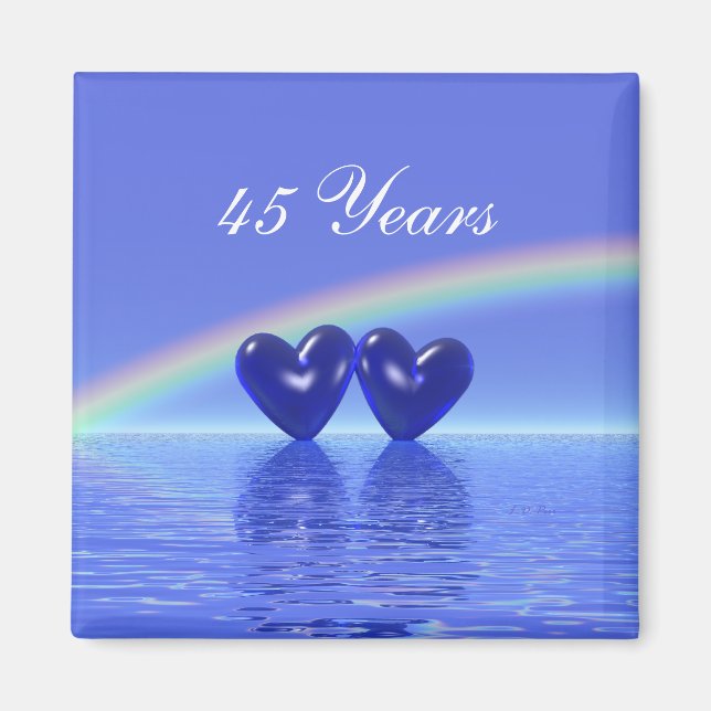 45th Anniversary Sapphire Hearts Magnet (Front)