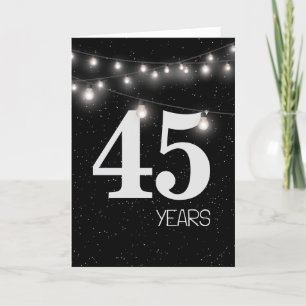 45th Anniversary with Lights and Stars Card