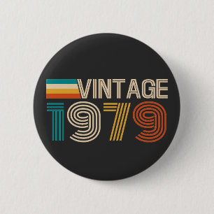 45th Birthday 6 Cm Round Badge