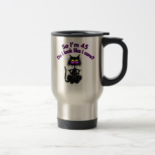 45th Birthday Cat Gifts Travel Mug