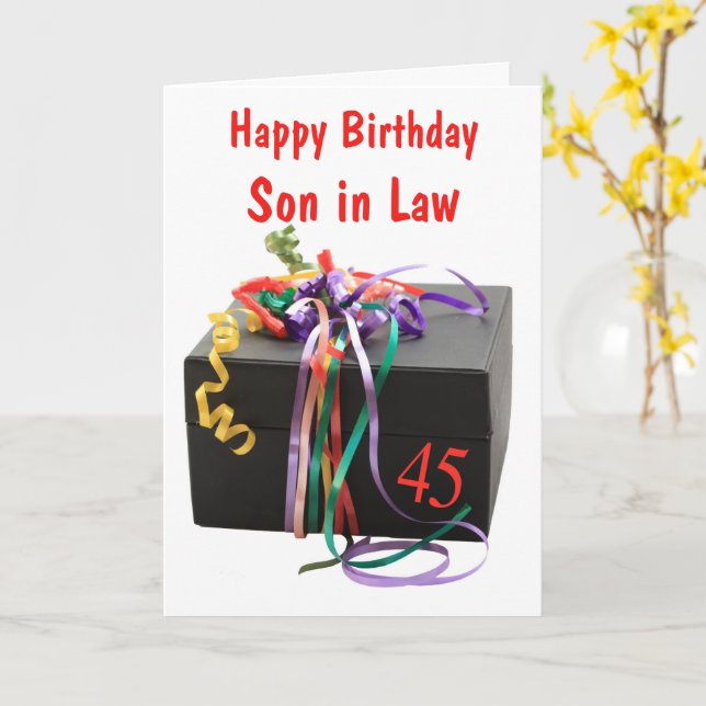 45th Birthday Customisable Card (Yellow Flower)