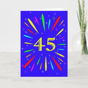 45th Birthday Explosion Card