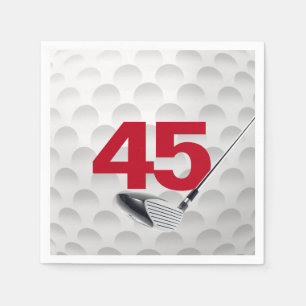 45th Birthday Golf Ball Napkin