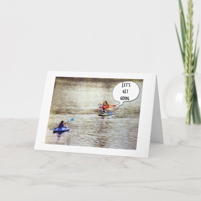 **45th BIRTHDAY** GREETING CARD KAYAK STYLE (Front)