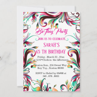 45th Birthday Invitation for Men, Navy Silver Birt