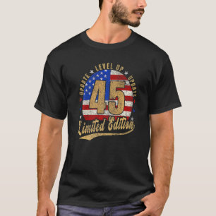45th Birthday Level Up Vintage Retro U S A T-Shirt
