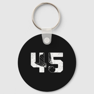 45th Birthday Men Badminton Player Badminton 45 Ye Key Ring