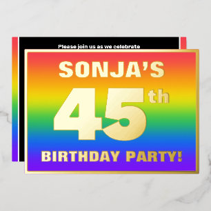 45th Birthday Party: Fun, Colourful Rainbow Patter