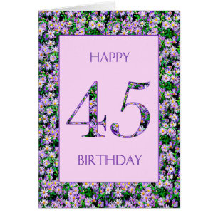 45th Birthday Purple Daisies