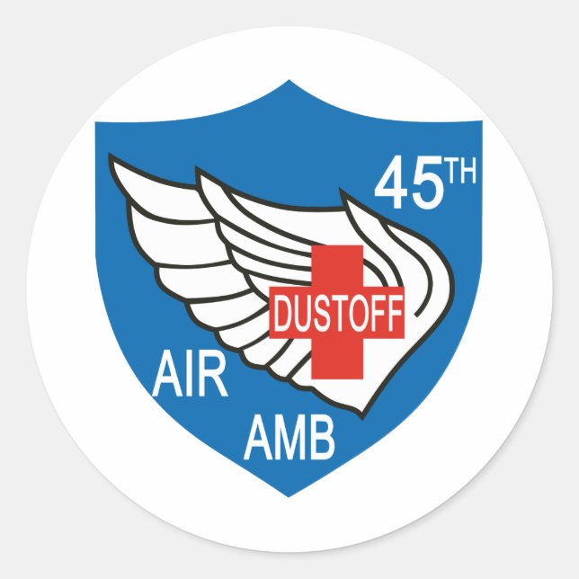 45th Medical Dustoff Patch Classic Round Sticker (Front)
