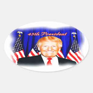 45th President-Donald Trump _ Oval Sticker