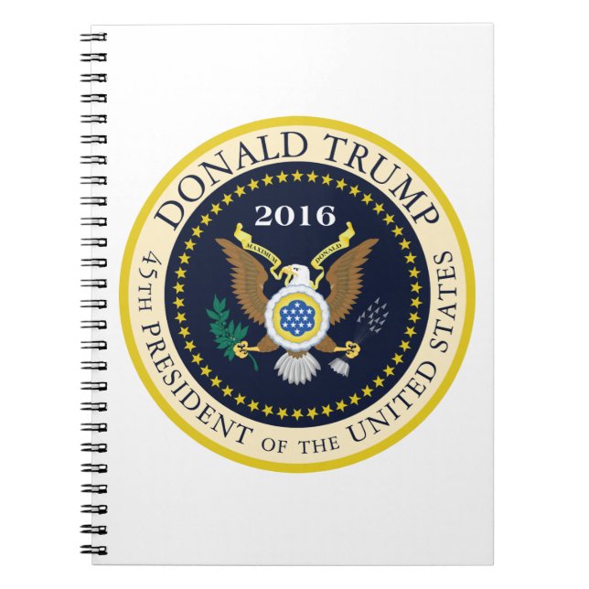 45th President of the United States Spiral Notebook (Front)