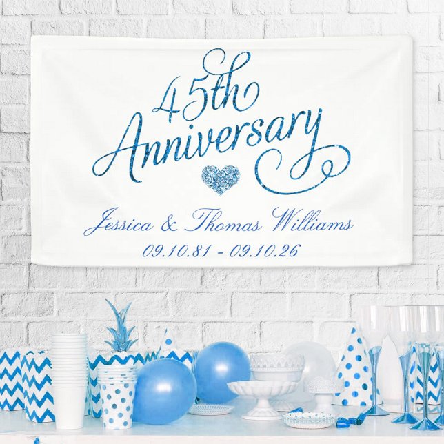 45th Sapphire Wedding Anniversary Banner (Creator Uploaded)