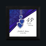 45th Sapphire Wedding Anniversary Design Gift Box<br><div class="desc">45th or 65th Wedding Anniversary Design Gift Box ready for you to personalise. ⭐This Product is 100% Customisable. Graphics and / or text can be added, deleted, moved, resized, changed around, rotated, etc... 99% of my designs in my store are done in layers. This makes it easy for you to...</div>