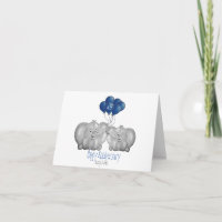 45th sapphire wedding anniversary elephant card