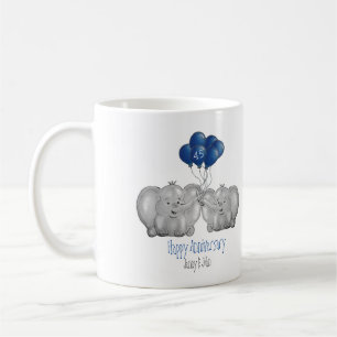 45th Sapphire wedding anniversary elephant gift Coffee Mug