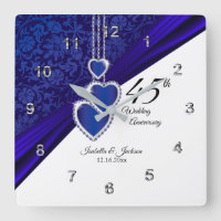 45th Sapphire Wedding Anniversary Keepsake